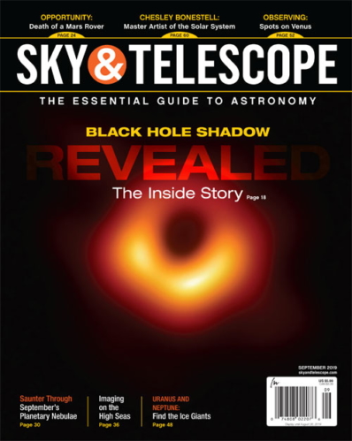 Sky & Telescope September 01, 2019 Issue Cover