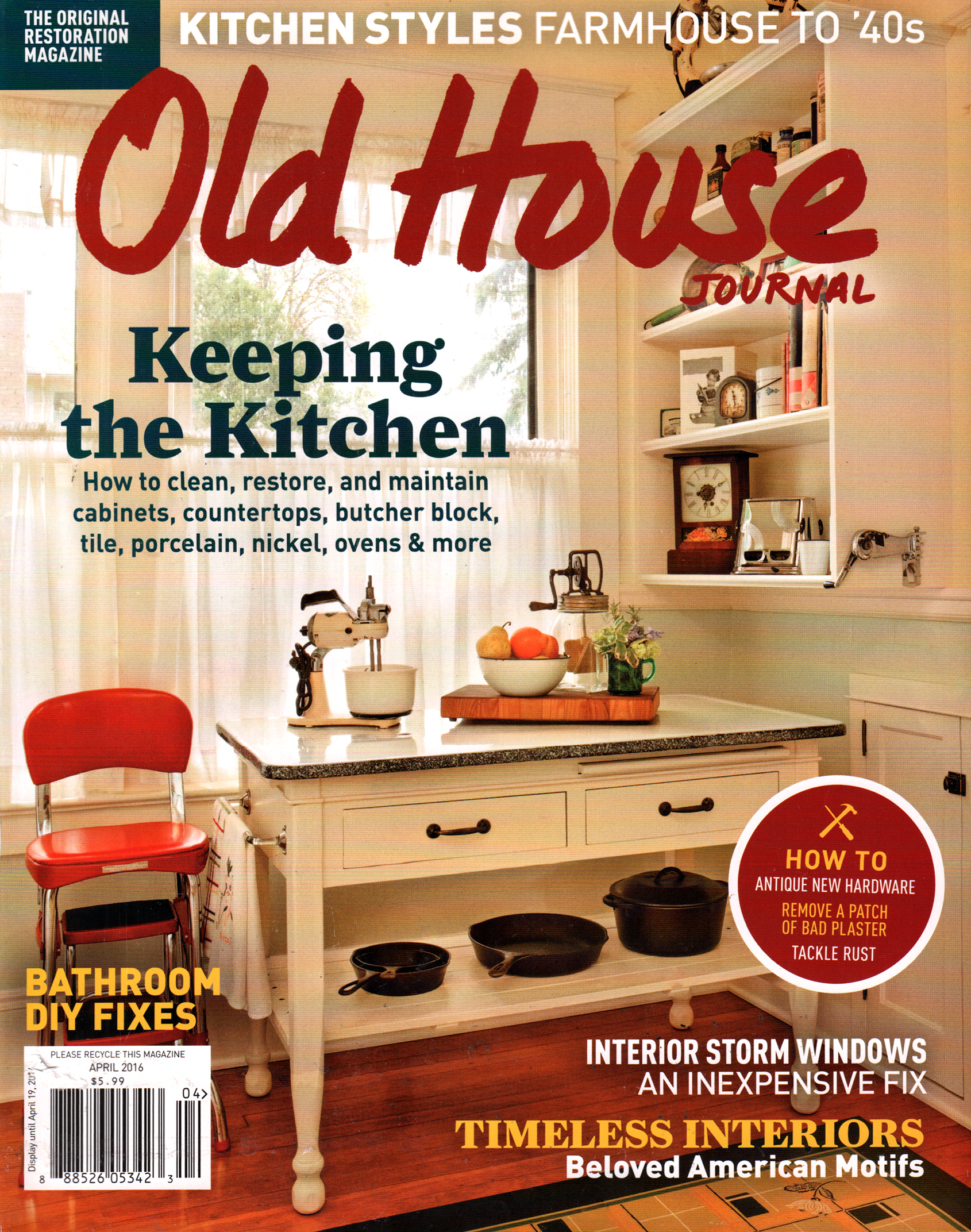 Old-House-Journal April 01, 2016 Issue Cover