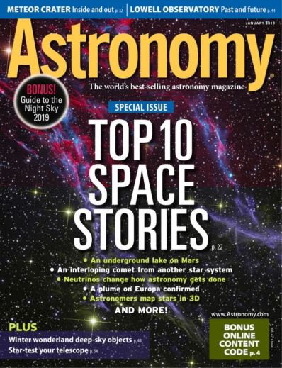 Astronomy January 01, 2019 Issue Cover
