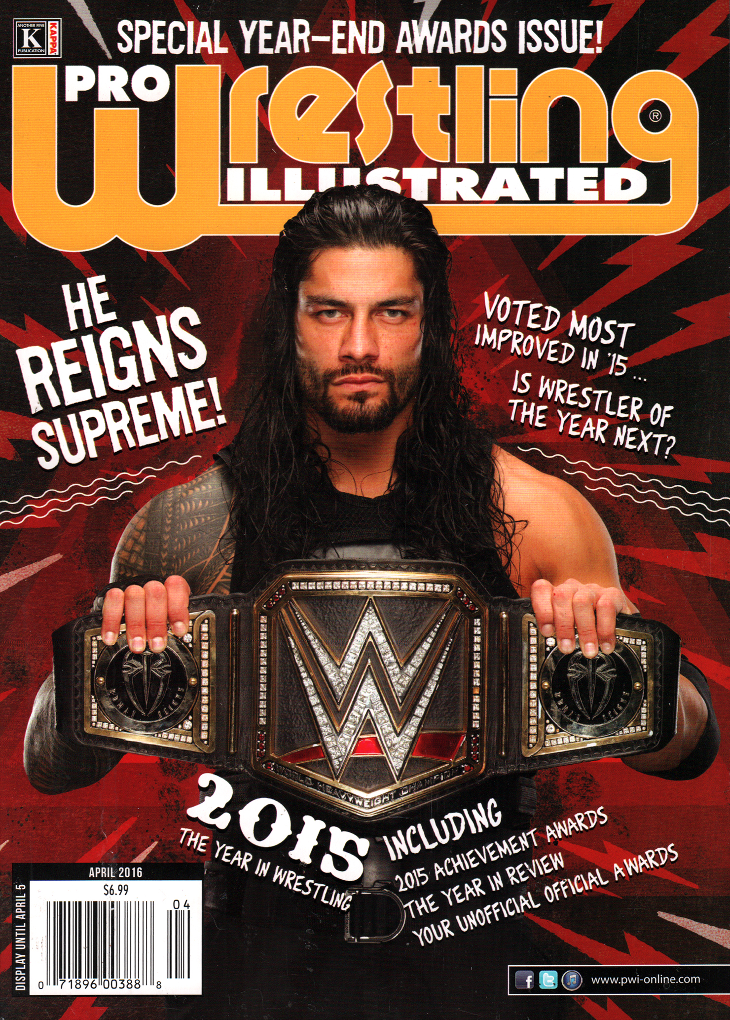 Pro-Wrestling-Illustrated April 01, 2016 Issue Cover