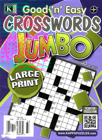 Good N Easy Crosswords Jumbo December 28, 2015 Issue Cover