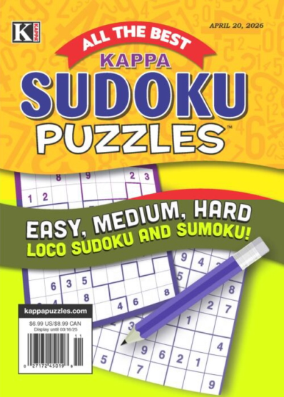 All The Best Kappa Sudoku Puzzles April 16, 2026 Issue Cover