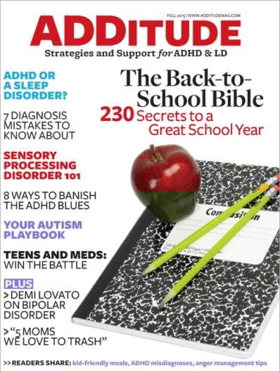 ADDitude September 01, 2015 Issue Cover