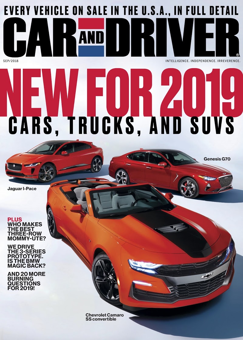 car-and-driver September 01, 2018 Issue Cover