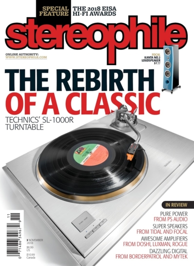 Stereophile November 01, 2018 Issue Cover
