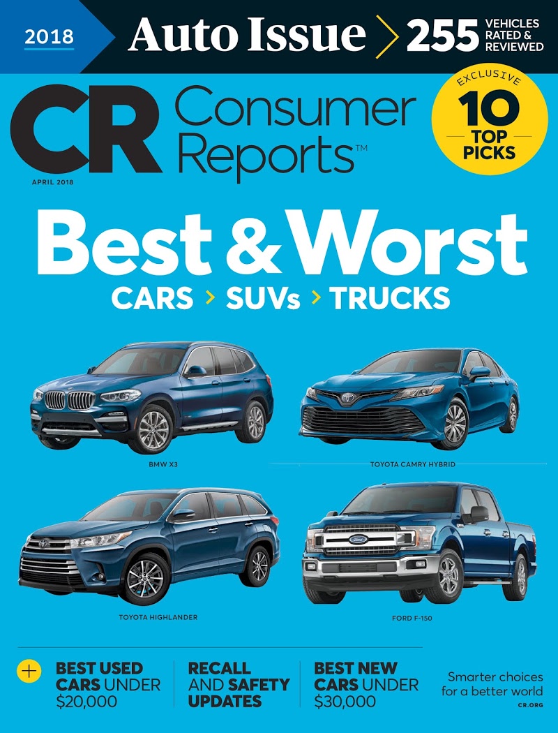 Consumer-Reports April 01, 2018 Issue Cover