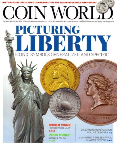 Coin World Monthly September 01, 2019 Issue Cover