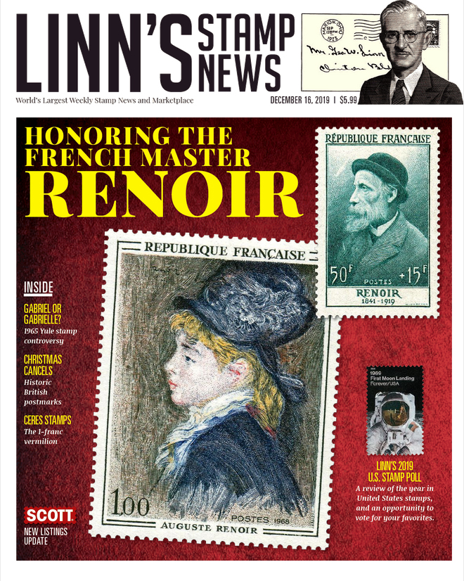 Linns-Stamp-News-Weekly December 16, 2019 Issue Cover