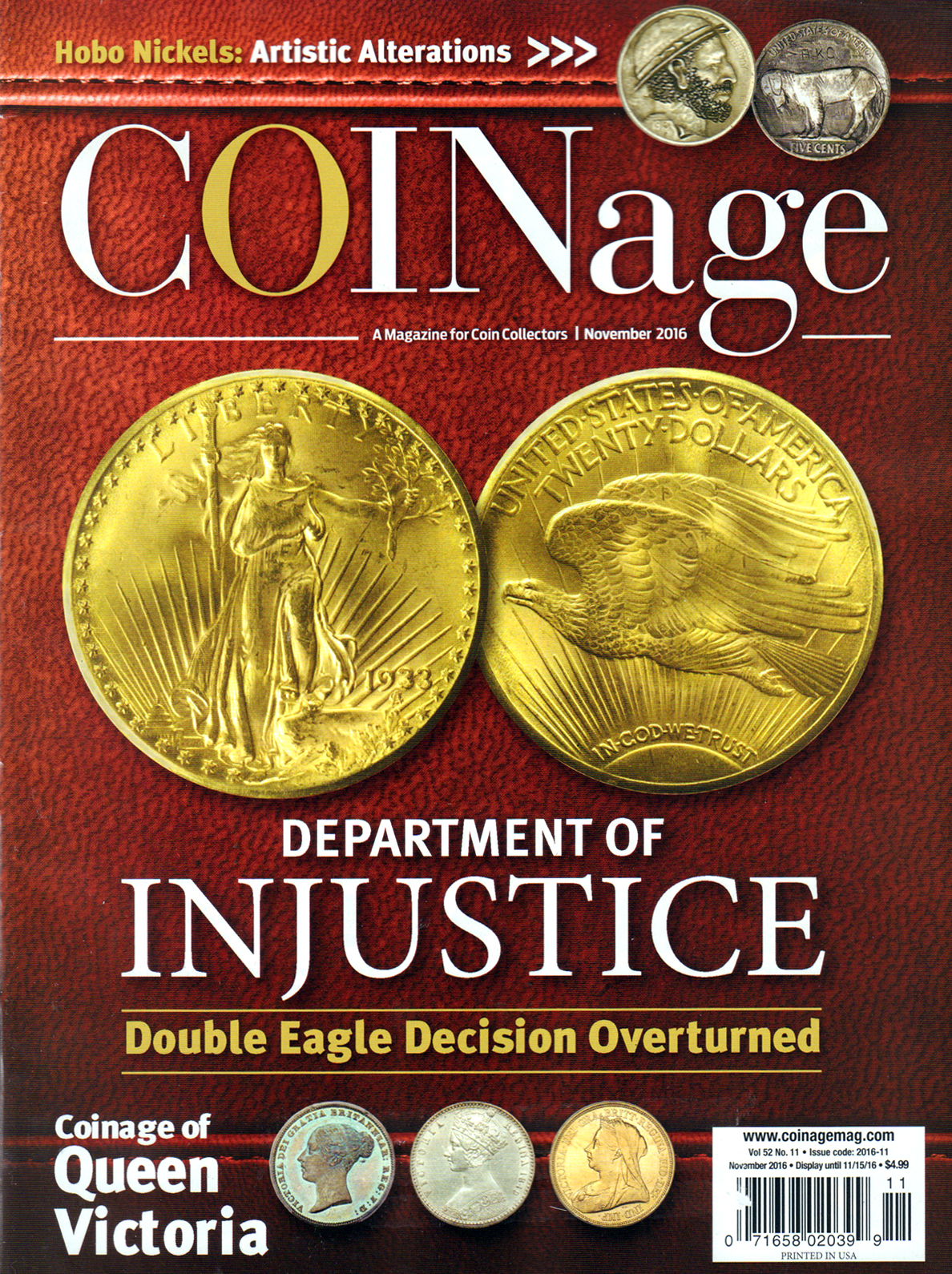 Coinage November 01, 2016 Issue Cover