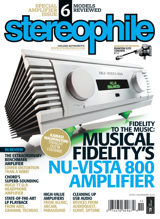 Stereophile November 01, 2015 Issue Cover