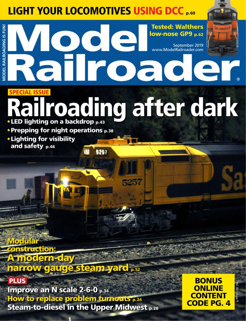 Model-Railroader September 01, 2019 Issue Cover
