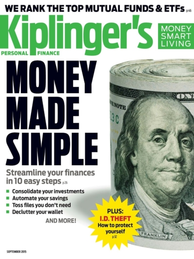 Kiplinger's Personal Finance September 01, 2015 Issue Cover