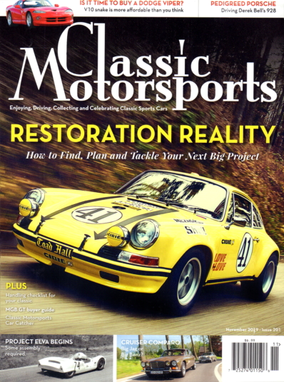 Classic Motorsports November 01, 2019 Issue Cover