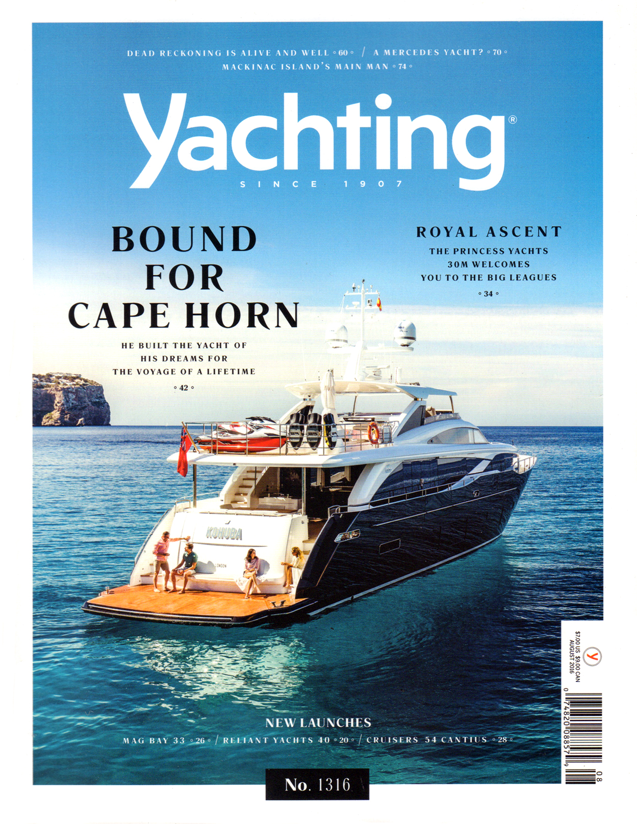 yachting August 01, 2016 Issue Cover