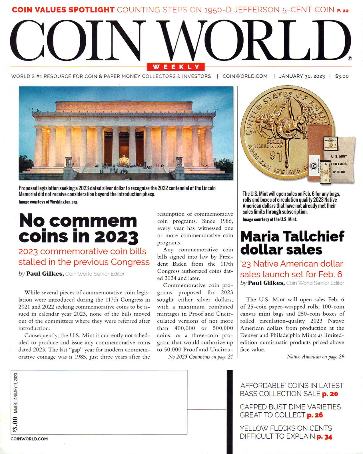 Coin-World-Weekly January 30, 2023 Issue Cover