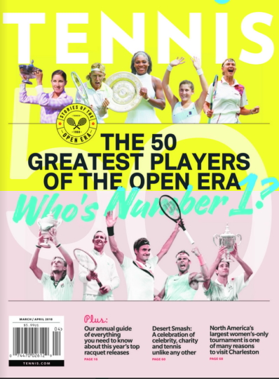 Tennis Magazine March 01, 2018 Issue Cover