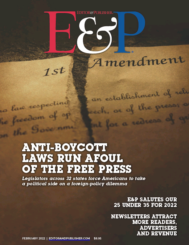 Editor-and-Publisher February 01, 2022 Issue Cover