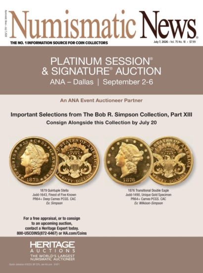 Numismatic News July 07, 2026 Issue Cover