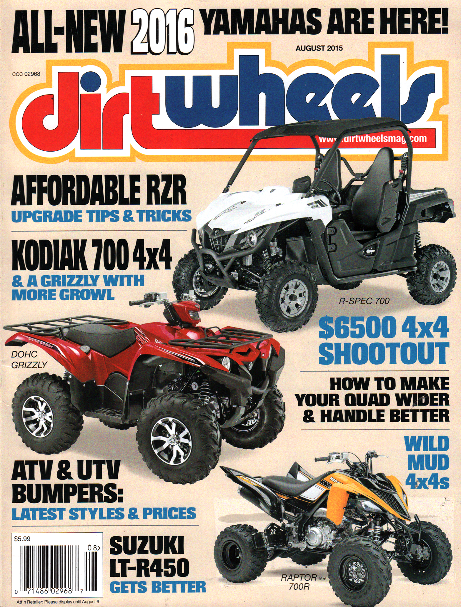 Dirt-Wheels August 01, 2015 Issue Cover