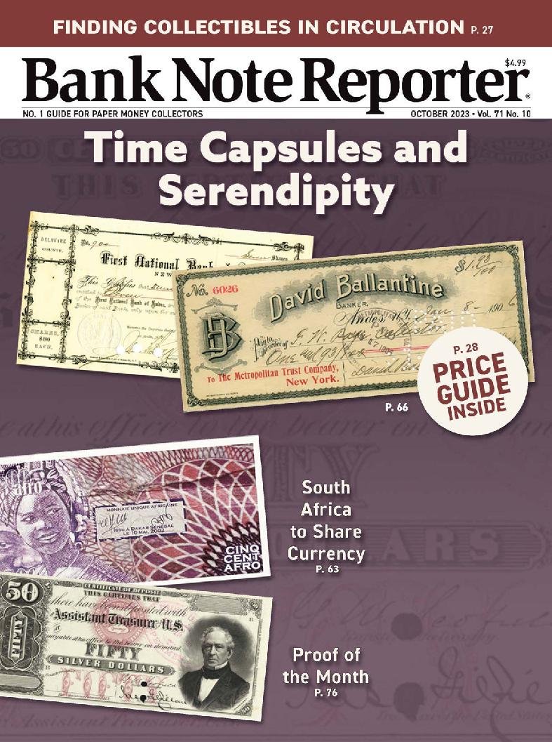 Bank-Note-Reporter October 01, 2023 Issue Cover