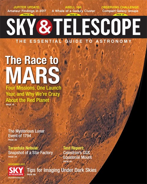 Sky-and-Telescope November 01, 2017 Issue Cover