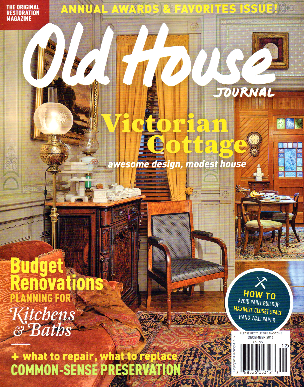 Old-House-Journal December 01, 2016 Issue Cover