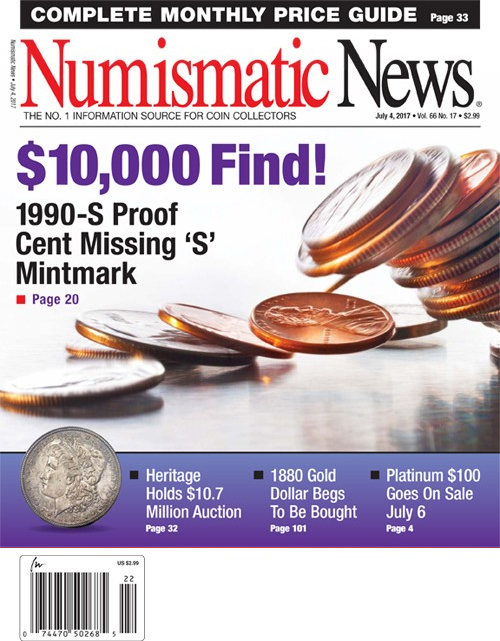 Numismatic-News July 04, 2017 Issue Cover