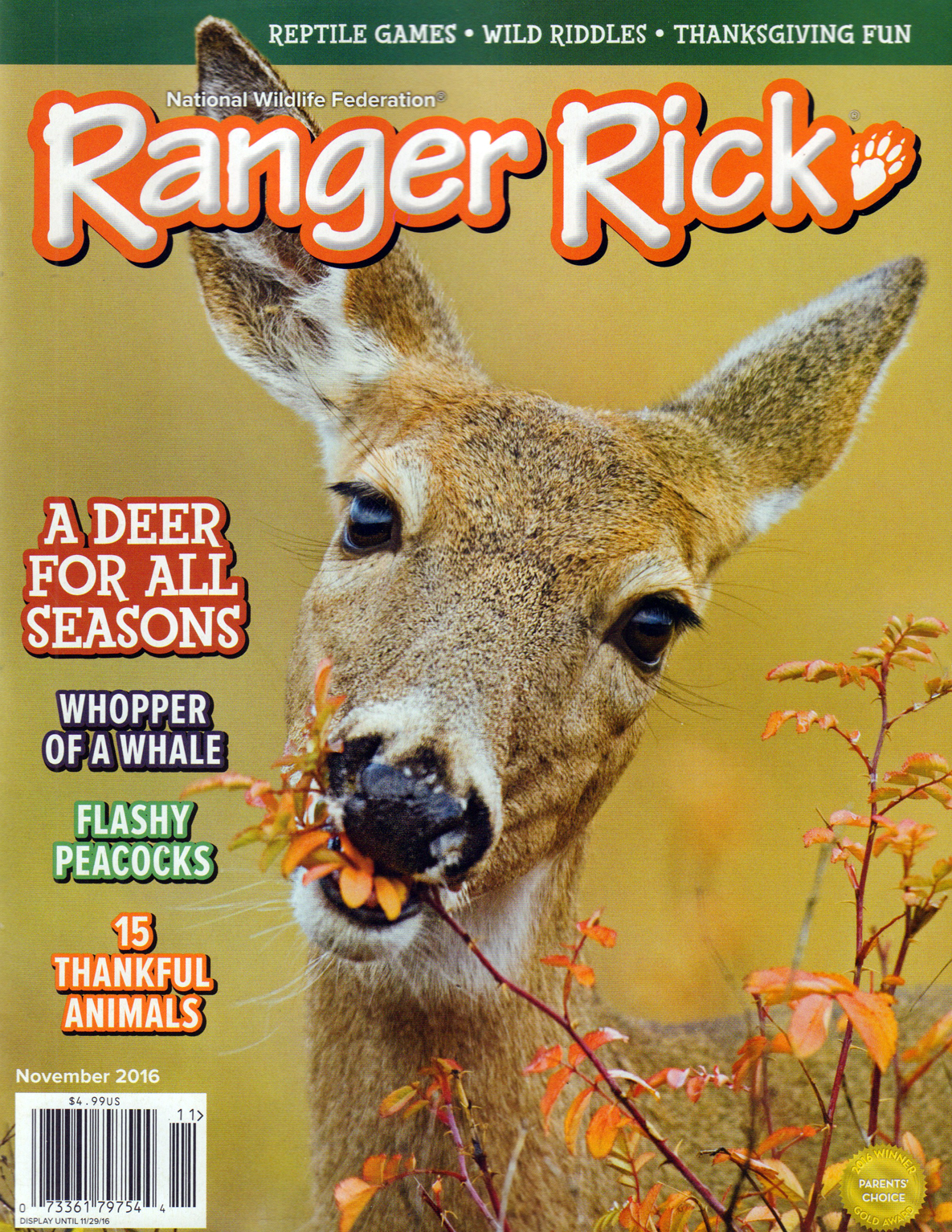 Ranger-Rick November 01, 2016 Issue Cover