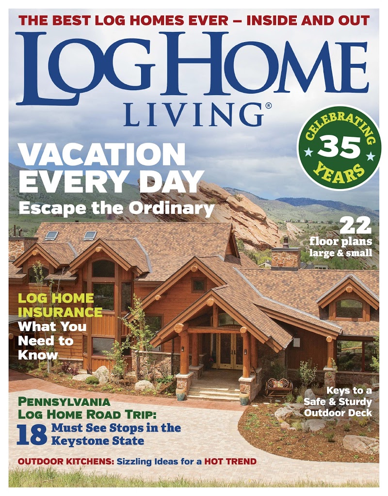 Log-and-Timber-Home-Living April 01, 2018 Issue Cover