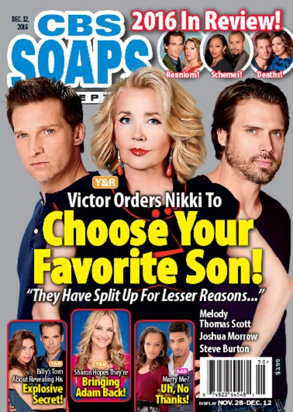 CBS-Soaps-In-Depth December 12, 2016 Issue Cover