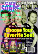 CBS-Soaps-In-Depth December 12, 2016 Issue Cover