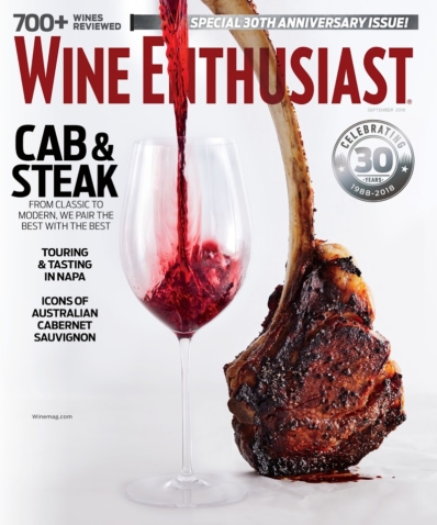 Wine Enthusiast September 01, 2018 Issue Cover