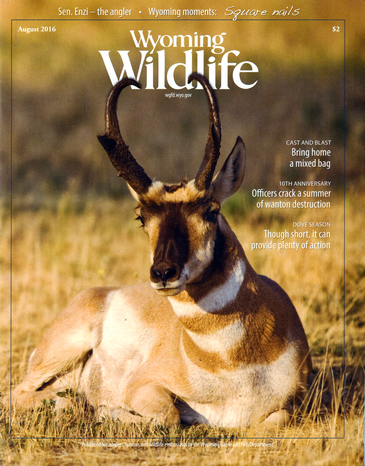 Wyoming-Wildlife August 01, 2016 Issue Cover