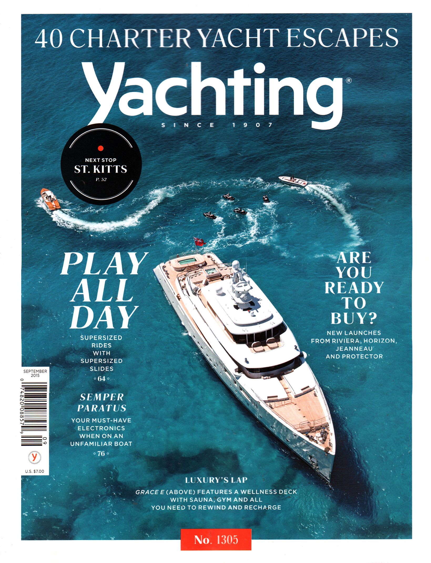yachting September 01, 2015 Issue Cover