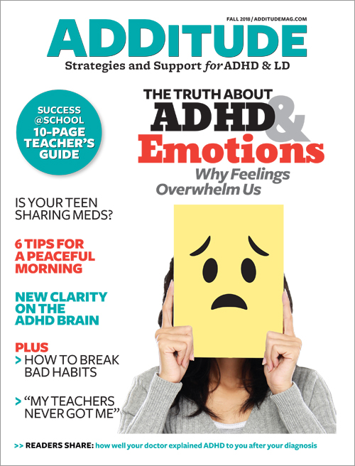 ADDitude September 01, 2018 Issue Cover