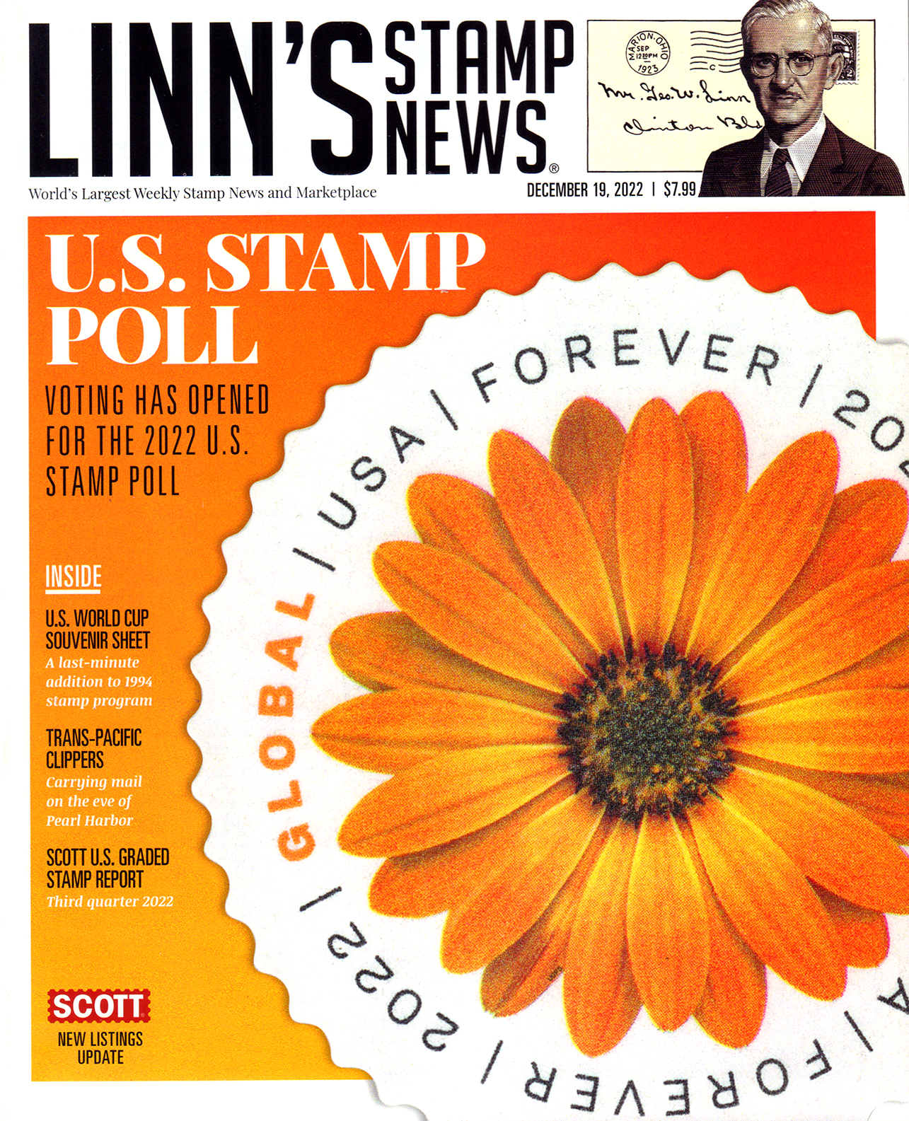 Linns-Stamp-News-Weekly December 19, 2022 Issue Cover