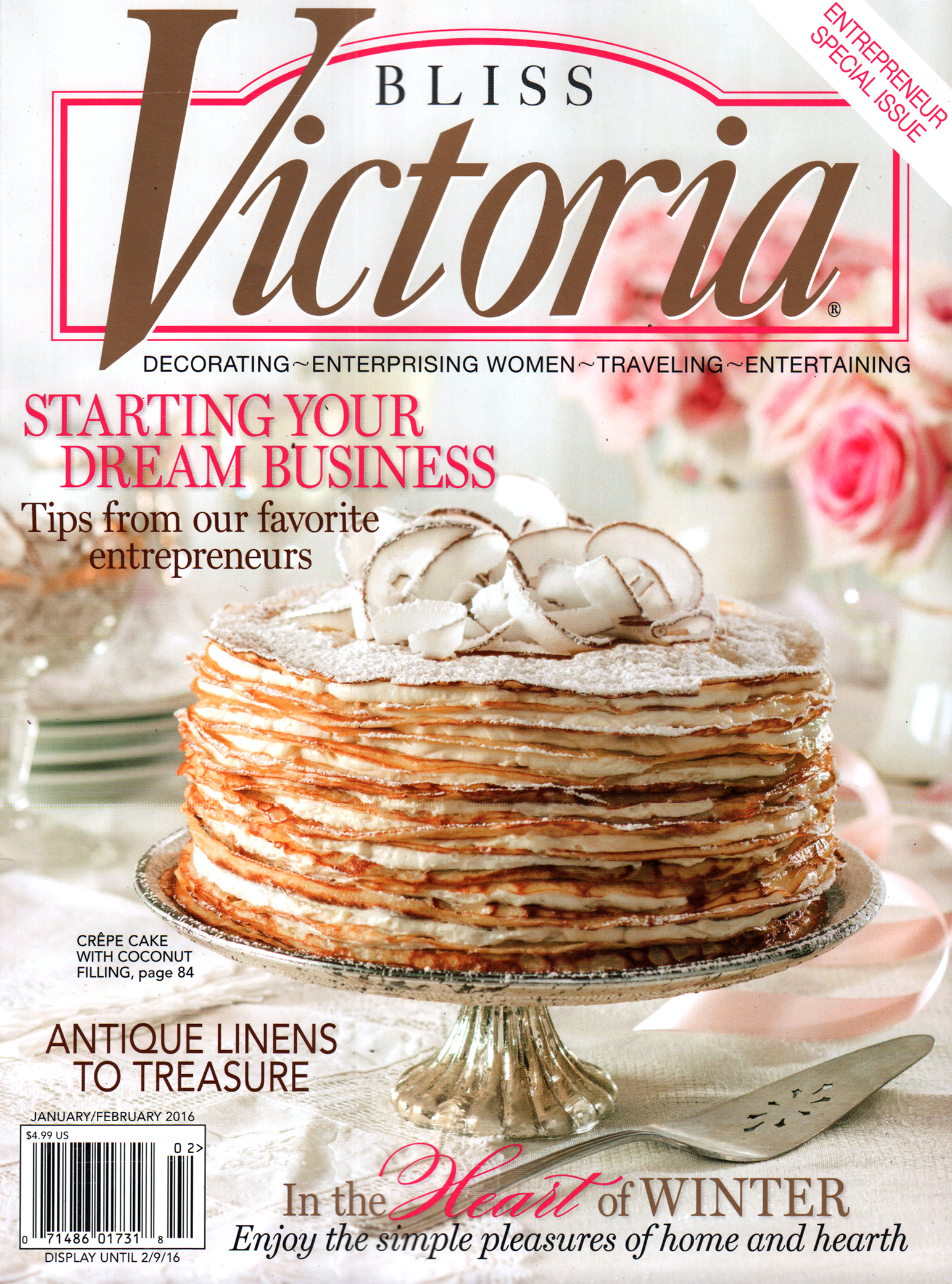Victoria January 01, 2016 Issue Cover
