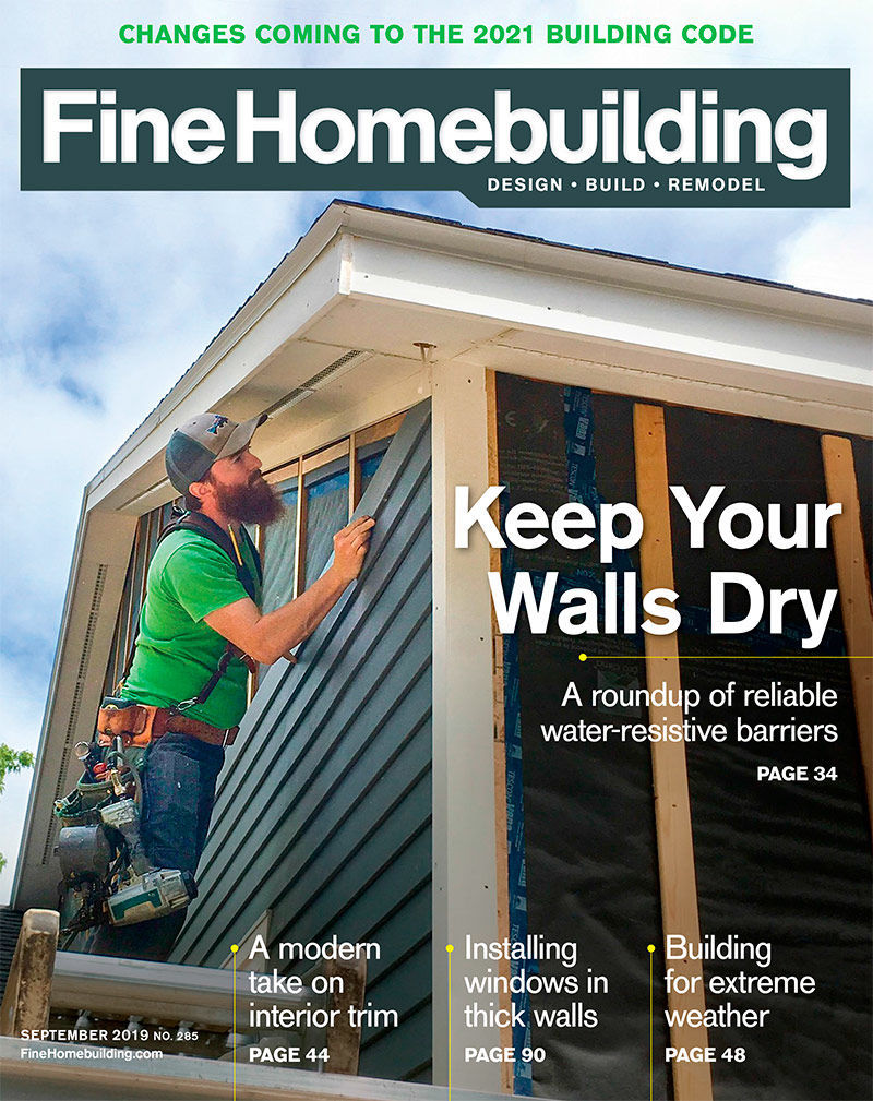 Fine-Homebuilding September 01, 2019 Issue Cover