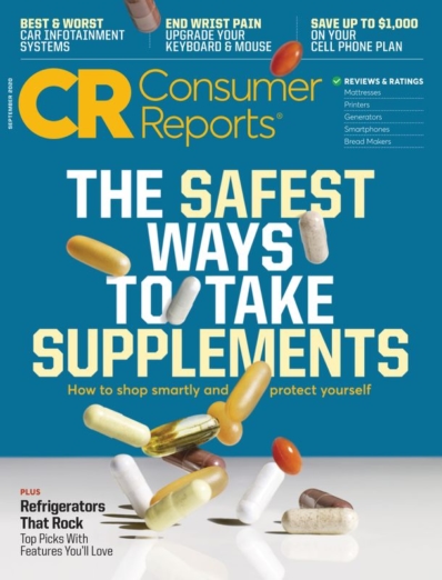 Consumer Reports September 01, 2020 Issue Cover