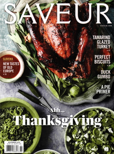 Saveur November 01, 2015 Issue Cover