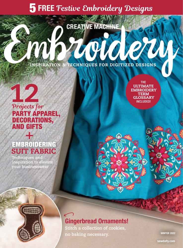 Try Creative Machine Embroidery Risk Free! Subscribe Now
