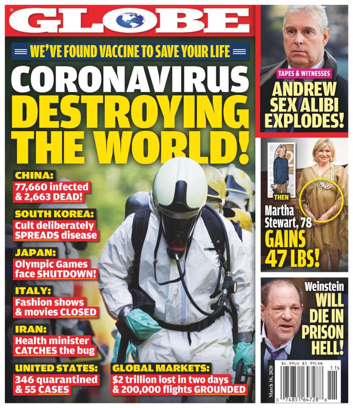 Globe March 16, 2020 Issue Cover