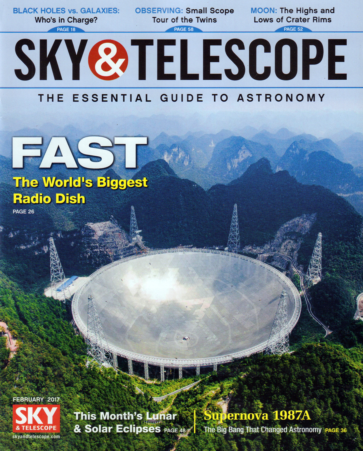 Sky-and-Telescope February 01, 2017 Issue Cover