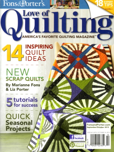 Fons & Porter's Love of Quilting September 01, 2013 Issue Cover