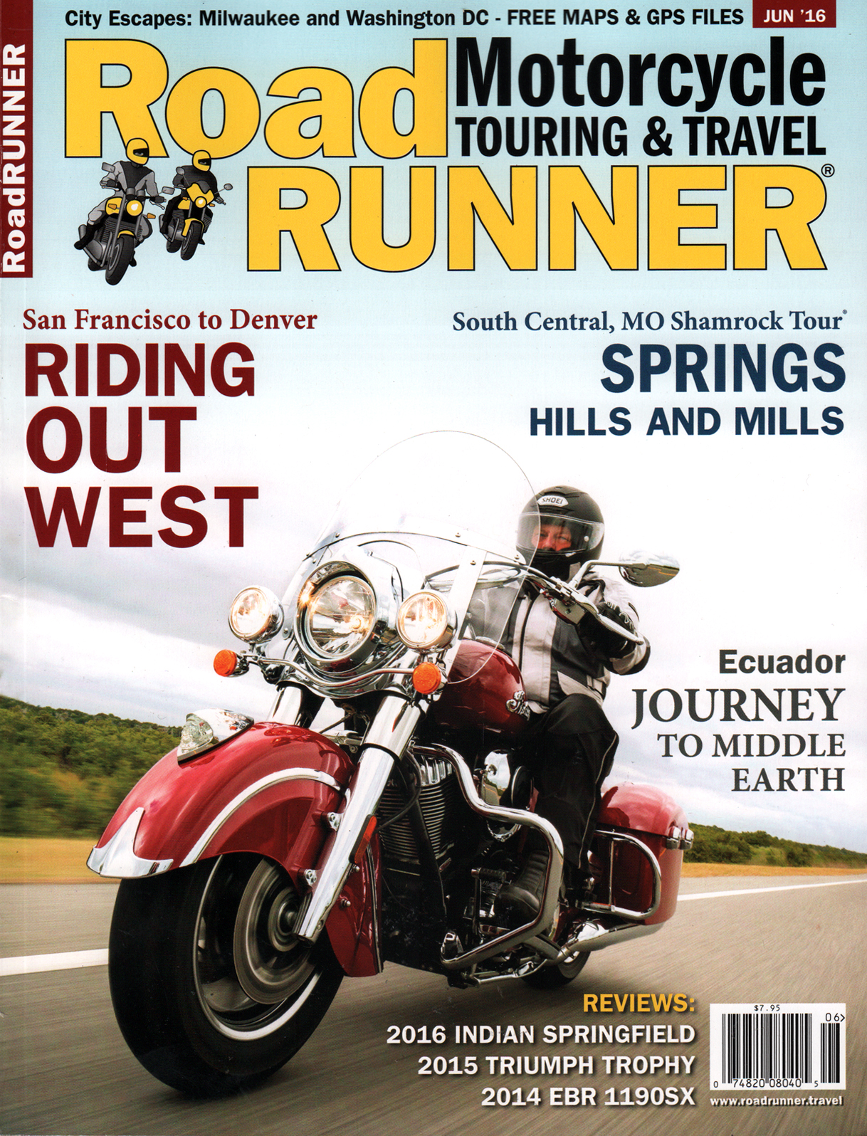 Road-RUNNER-Motorcycle-and-Touring June 01, 2016 Issue Cover