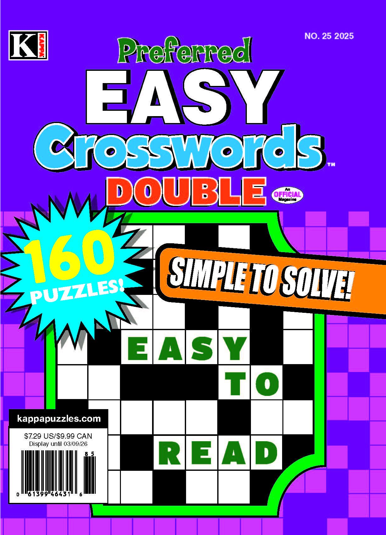 Preferred-Easy-Crosswords-Double December 01, 2025 Issue Cover