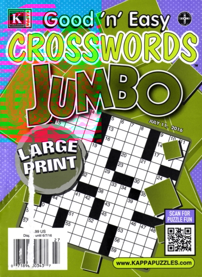 Good N Easy Crosswords Jumbo July 11, 2016 Issue Cover