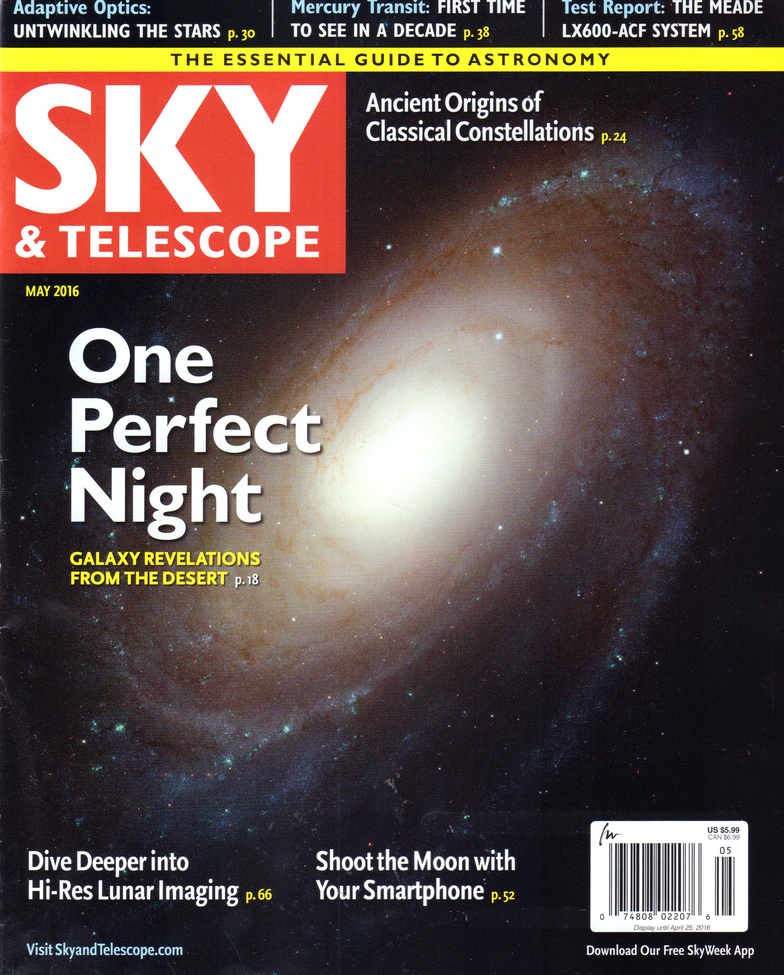 Sky-and-Telescope May 01, 2016 Issue Cover