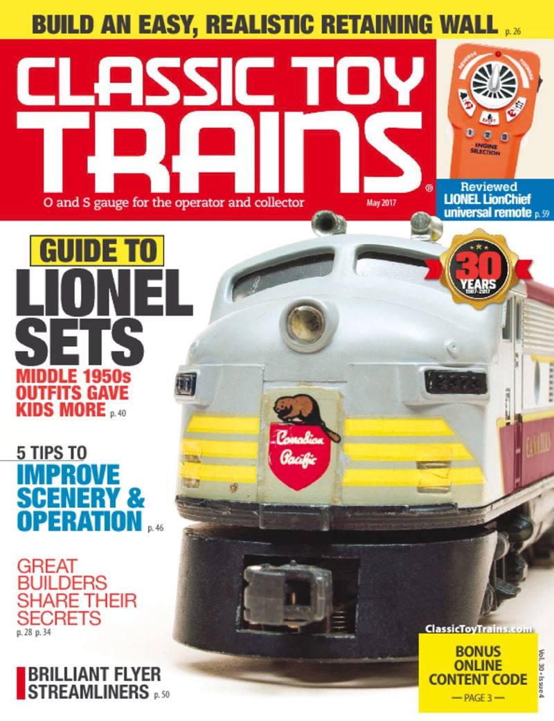 Classic-Toy-Trains May 01, 2017 Issue Cover