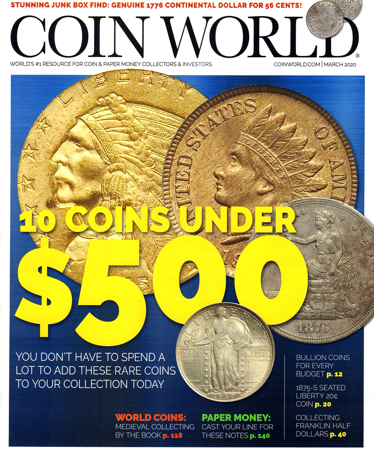 Coin-World-Weekly March 01, 2020 Issue Cover